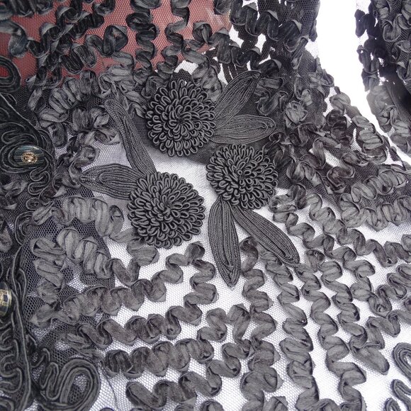 NWT Celsa Black Lace Open Work Cardigan XXL - Picture 16 of 16